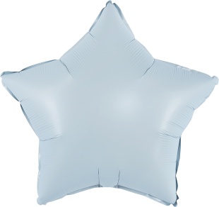 Шар (30''/76 см) Звезда, Голубой, Сатин, 1 шт. в уп.